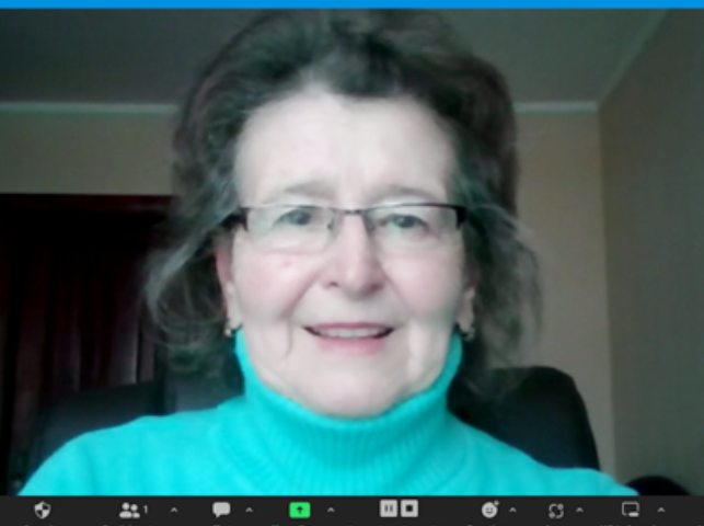 Професор Оксана Боднар під час вебінару